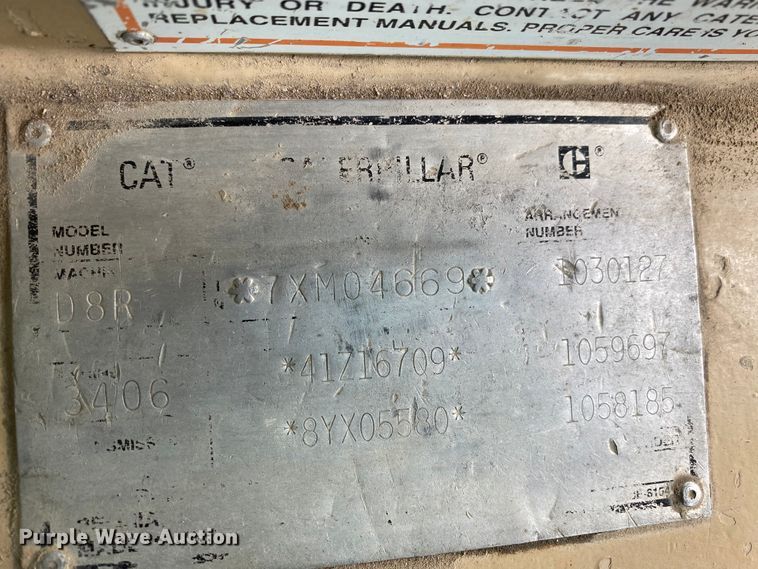 image for item DF6649 2000 Caterpillar D8R dozer