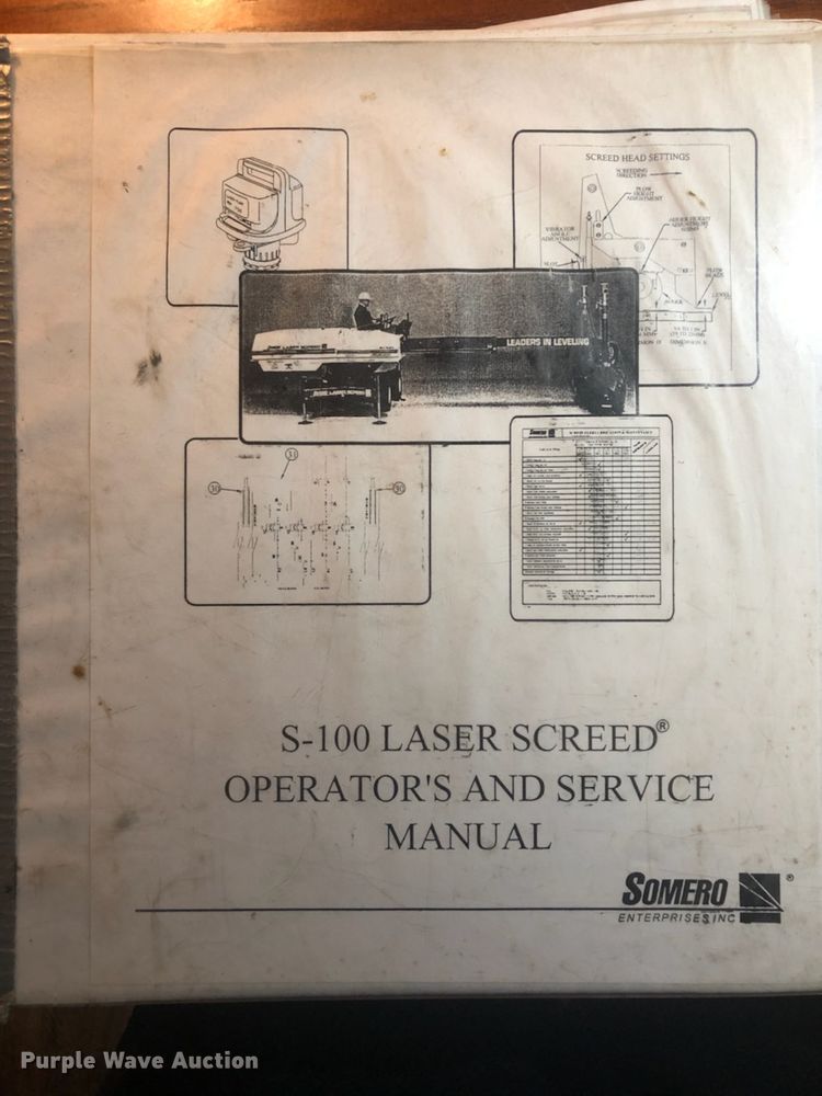 image for item DG2518 1999 Somero S100 laser screed