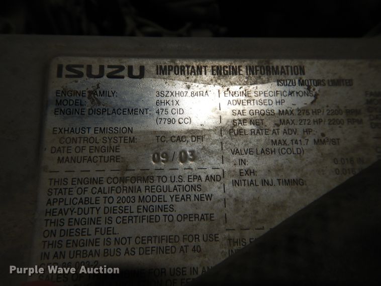 image for item DH4379 2004 GMC T7500 street sweeper truck