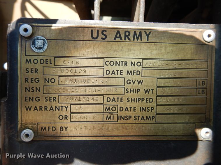 image for item DH4381 1984 Caterpillar 621B conventional scraper