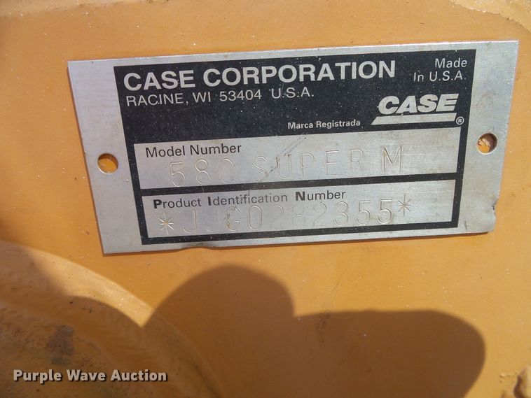 image for item DH4811 2002 Case 580 Super M backhoe
