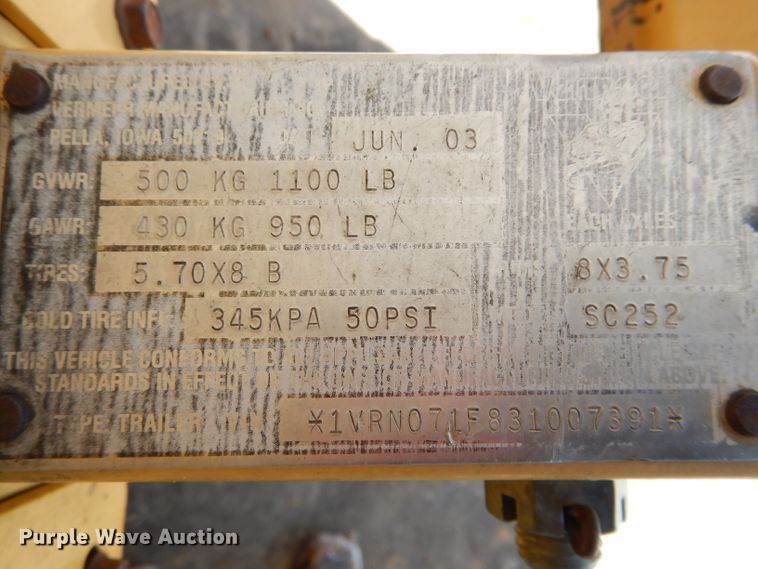 image for item DH6372 2003 Vermeer SC252 stump grinder