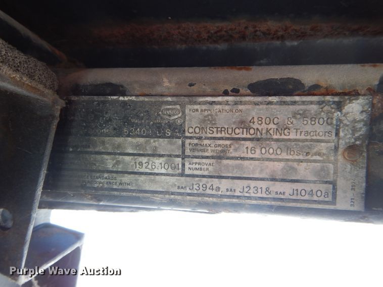 image for item DH6375 1980 Case 480C backhoe