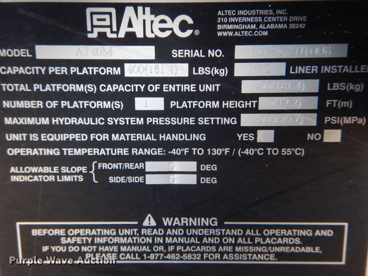 image for item DH6383 2012 Dodge Ram 5500 bucket truck