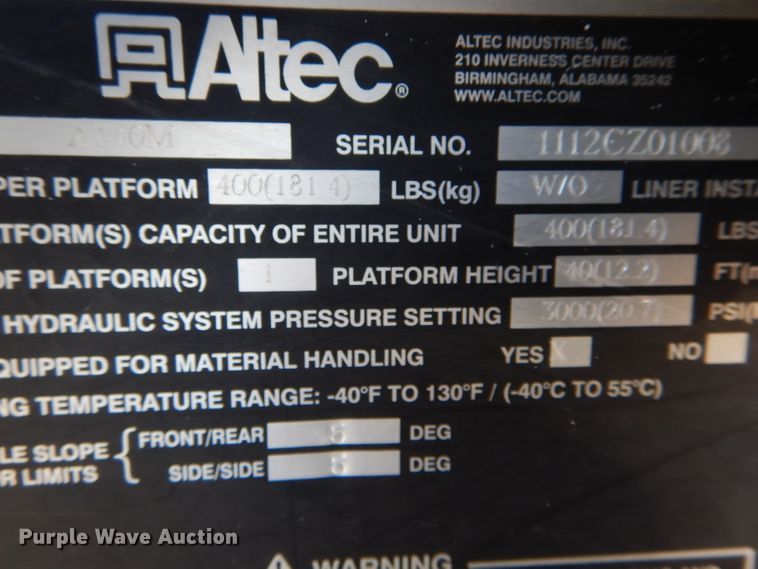 image for item DH6383 2012 Dodge Ram 5500 bucket truck