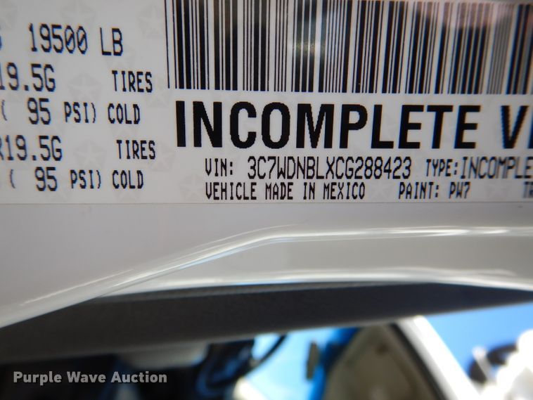 image for item DH6383 2012 Dodge Ram 5500 bucket truck