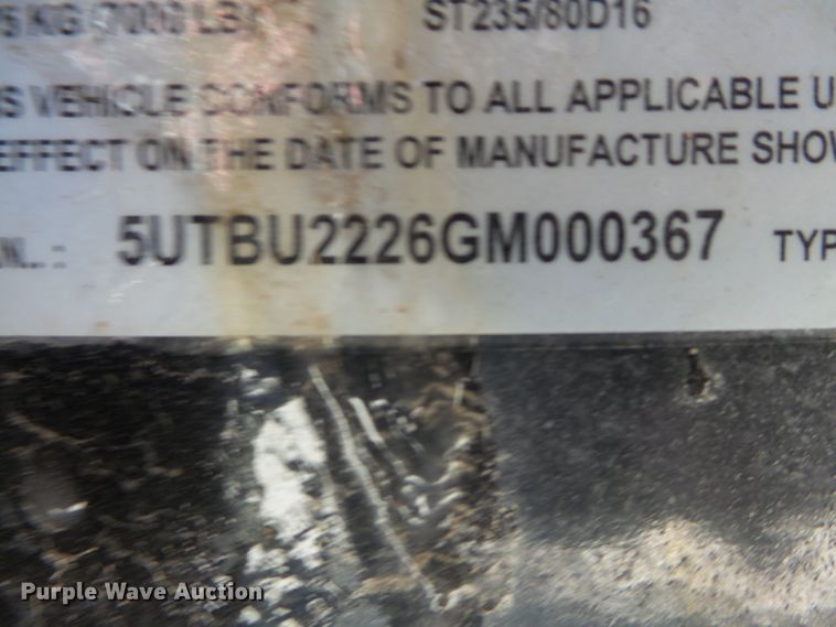 image for item DH7860 2015 Tiger equipment trailer