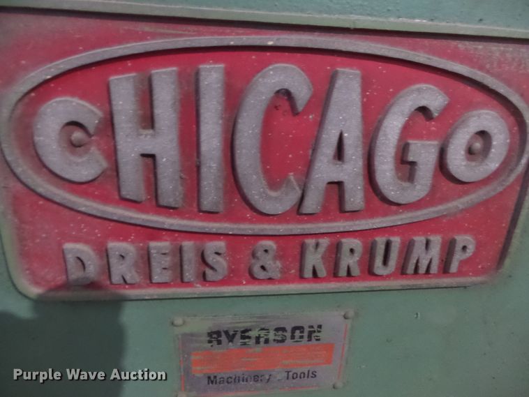 image for item DH7866 Chicago Dreis & Kromp SBA104 steel press brake