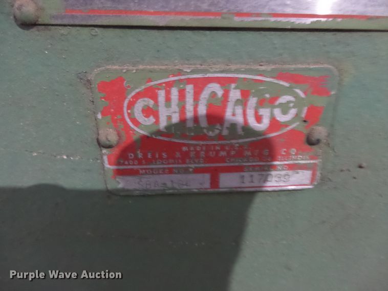 image for item DH7866 Chicago Dreis & Kromp SBA104 steel press brake