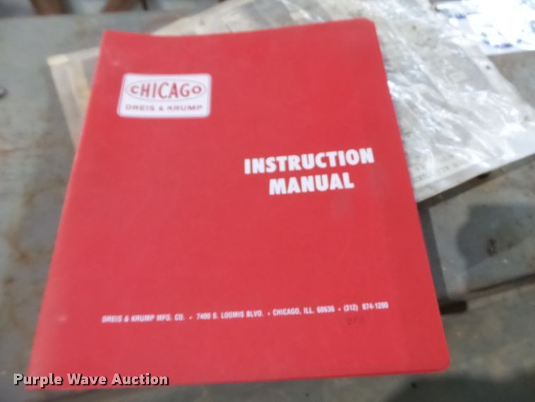 image for item DH7866 Chicago Dreis & Kromp SBA104 steel press brake