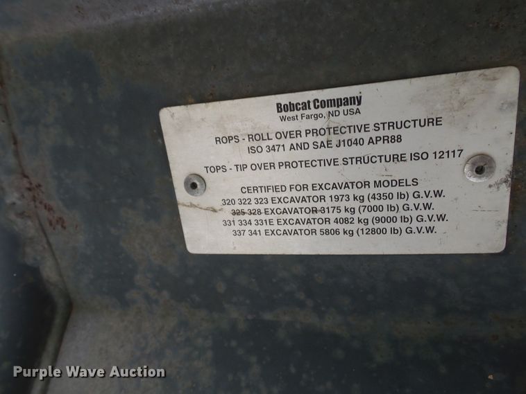 image for item DH7872 2005 Bobcat 341G mini excavator