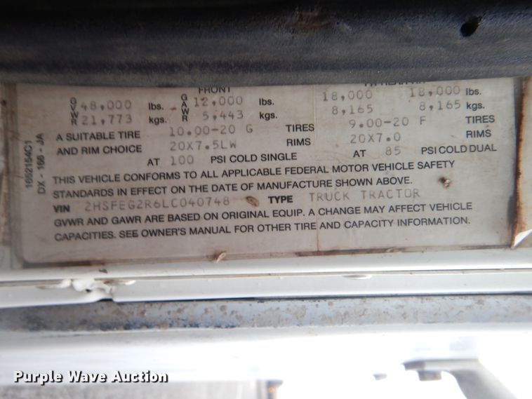 image for item DI2358 1990 International F9370 dump truck