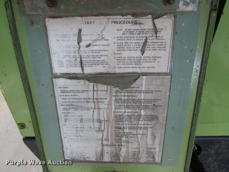 image for item FD9366 Sullair 750DTQCA air compressor