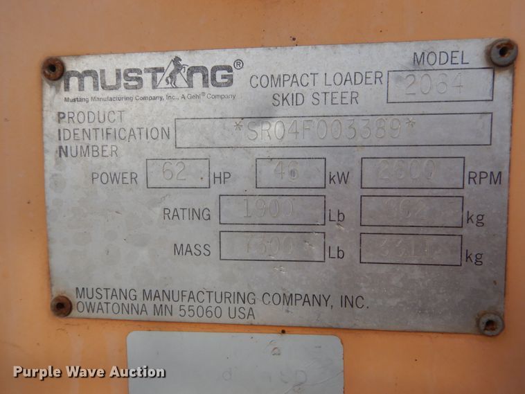 image for item FU9198 Mustang 2064 skid steer