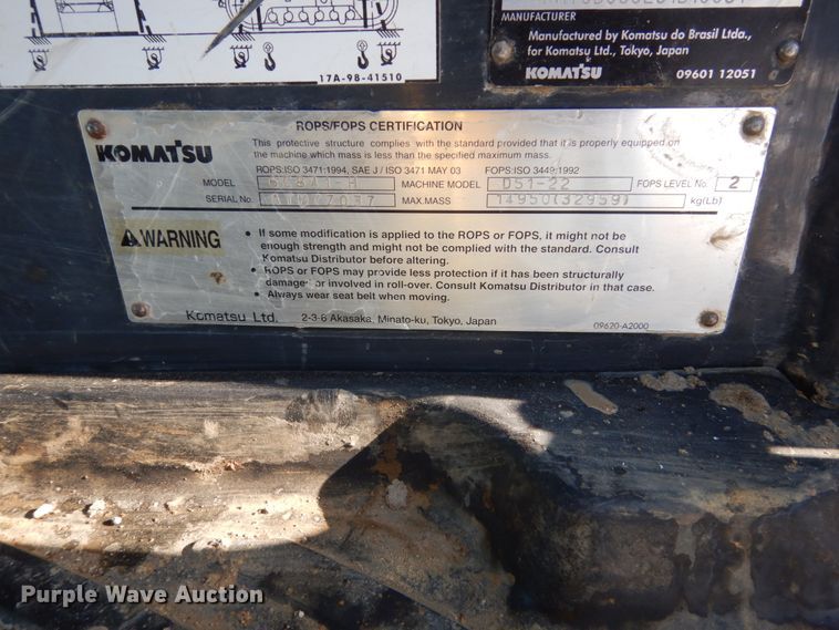 image for item FU9226 2008 Komatsu D51PX-22 dozer