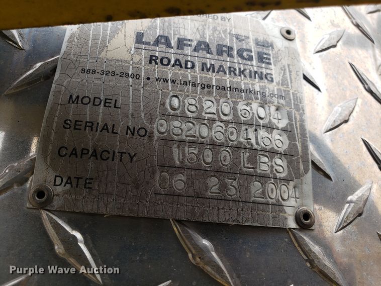 image for item GA9454 1995 shop built paint melt kettle trailer