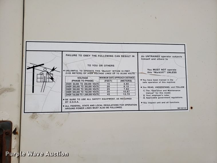 image for item GB9594 Terex B85 boom lift