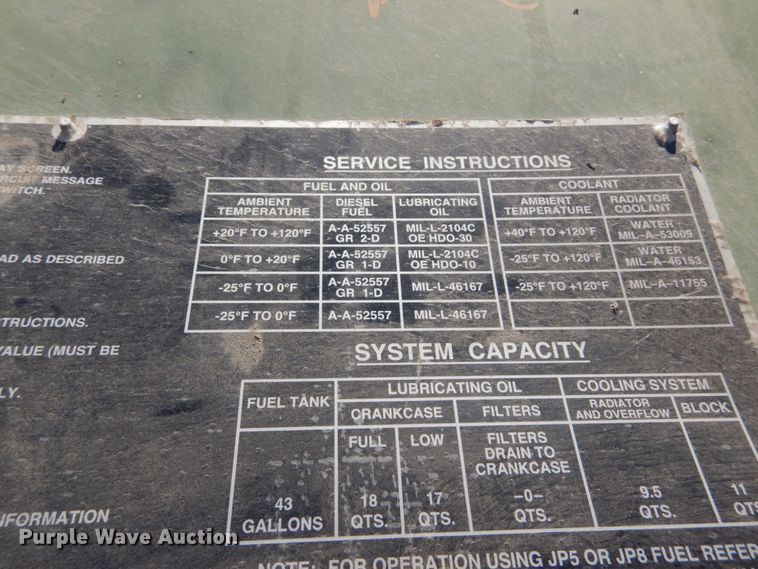 image for item GB9787 2010 L3 MEP-806B generator