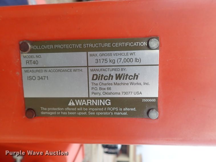 image for item GN9621 2006 Ditch Witch RT40 trencher
