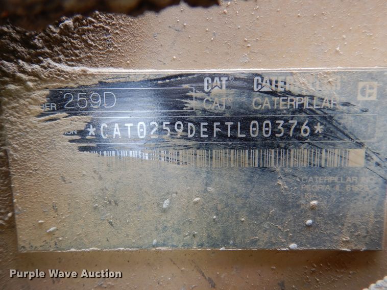 image for item GW9475 Caterpillar 259D skid steer