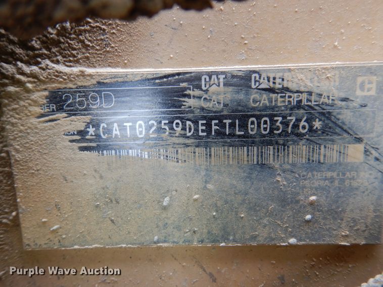 image for item GW9475 Caterpillar 259D skid steer