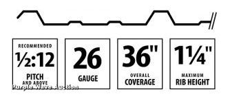 image for item H1306 (60) sheets of metal roofing/siding