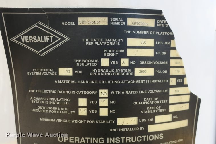 image for item DB10012 2008 Ford F550 Super Duty bucket truck