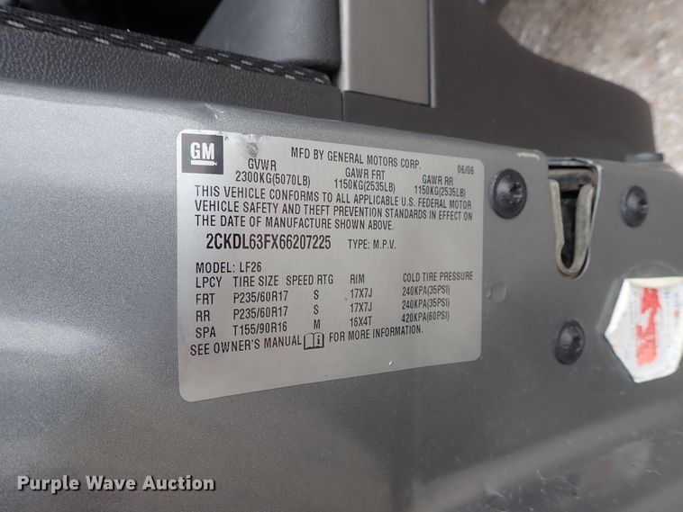 image for item DC3302 2006 Pontiac Torrent SUV