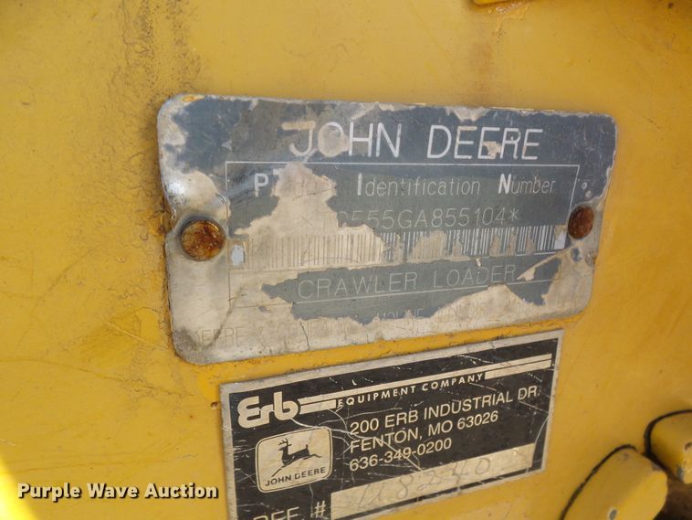 image for item DD1783 1999 John Deere 555G  crawler loader