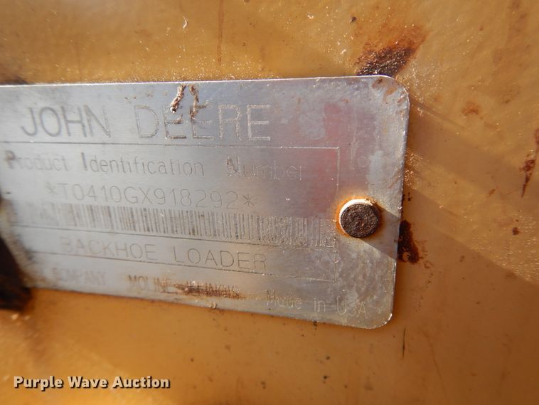 image for item DF5937 2003 John Deere 410G backhoe
