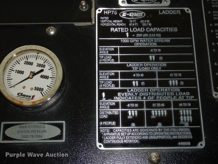 image for item DG6292 2001 E-one quint ladder fire truck