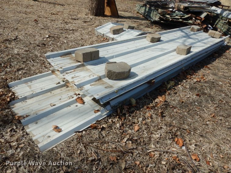 image for item DG6323 Approximately 44 sheets of metal roofing