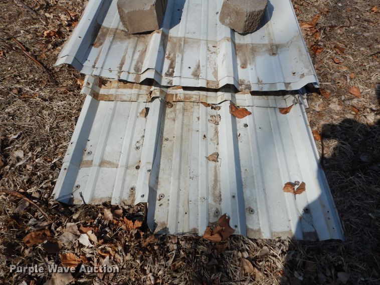 image for item DG6323 Approximately 44 sheets of metal roofing