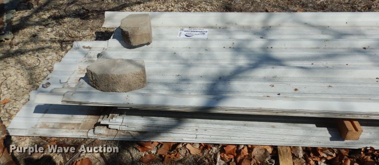 image for item DG6323 Approximately 44 sheets of metal roofing