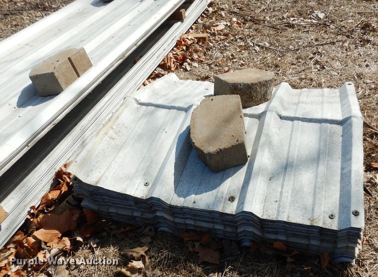 image for item DG6323 Approximately 44 sheets of metal roofing