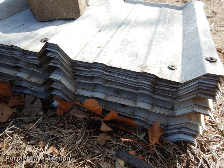 image for item DG6323 Approximately 44 sheets of metal roofing