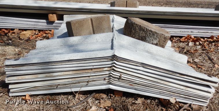 image for item DG6323 Approximately 44 sheets of metal roofing