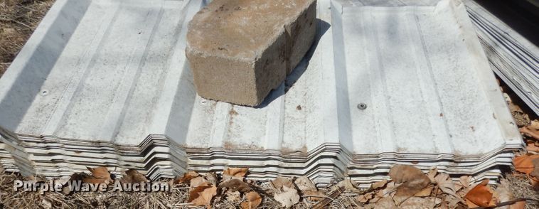 image for item DG6323 Approximately 44 sheets of metal roofing