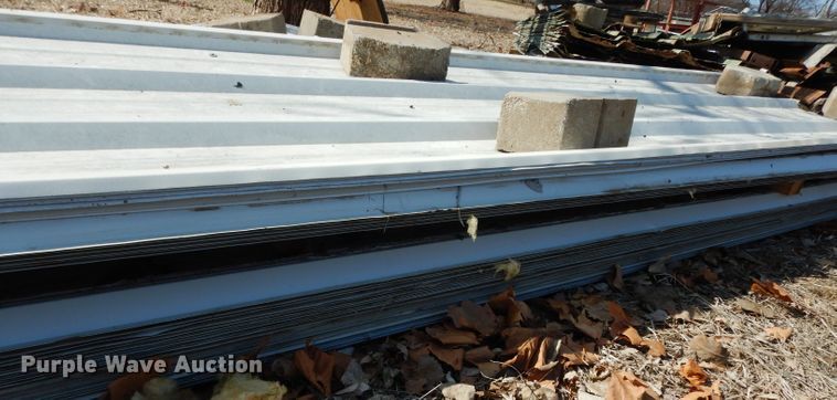 image for item DG6323 Approximately 44 sheets of metal roofing