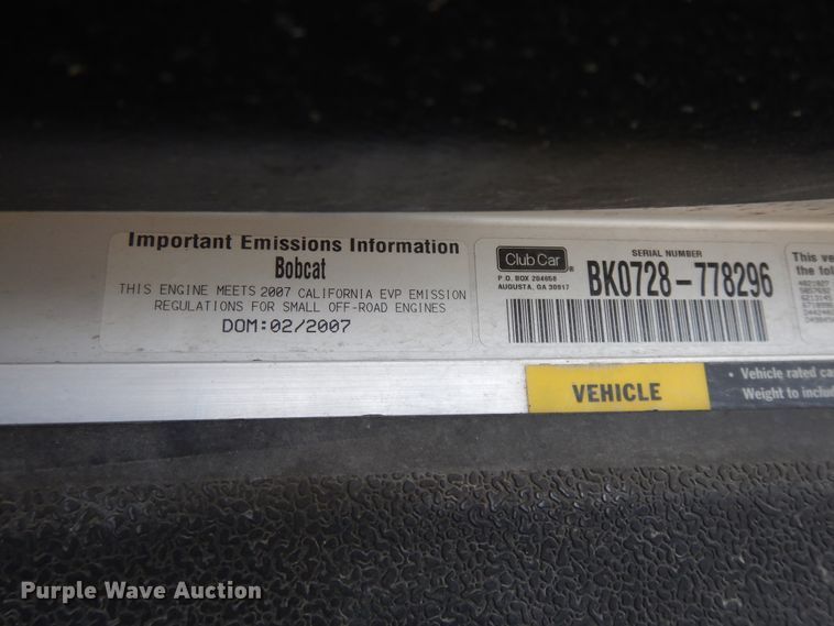 image for item DI2734 2008 Bobcat 2100 utility vehicle