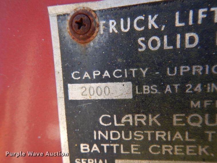 image for item ER9904 Clark 1632033 forklift