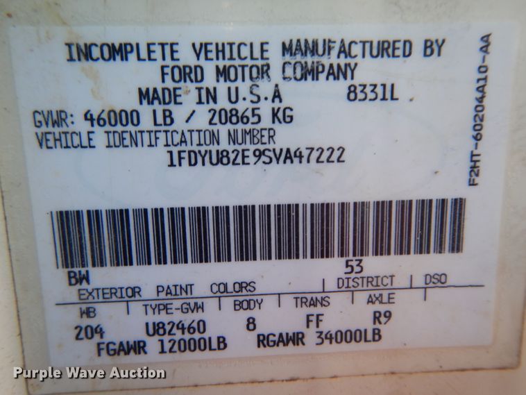 image for item ER9908 1995 Ford L8000 dump truck