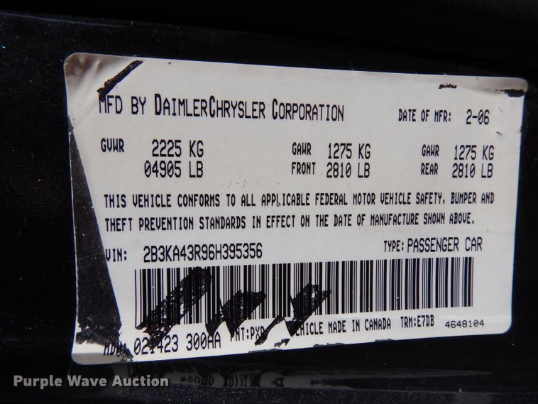 image for item ER9927 2006 Dodge Charger