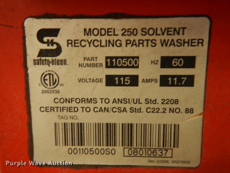 image for item ER9928 Safety-Kleen parts washer