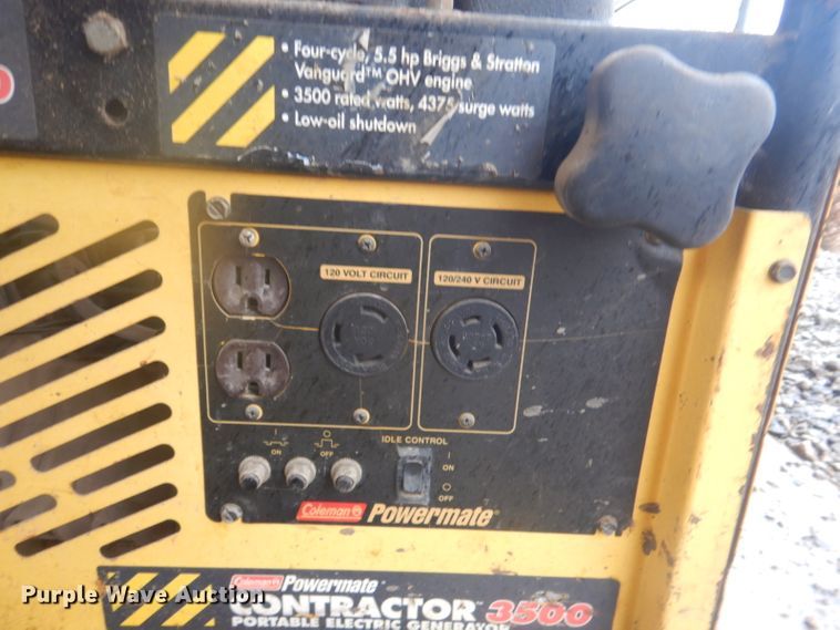 image for item GD9072 Coleman Powermate 3500 generator