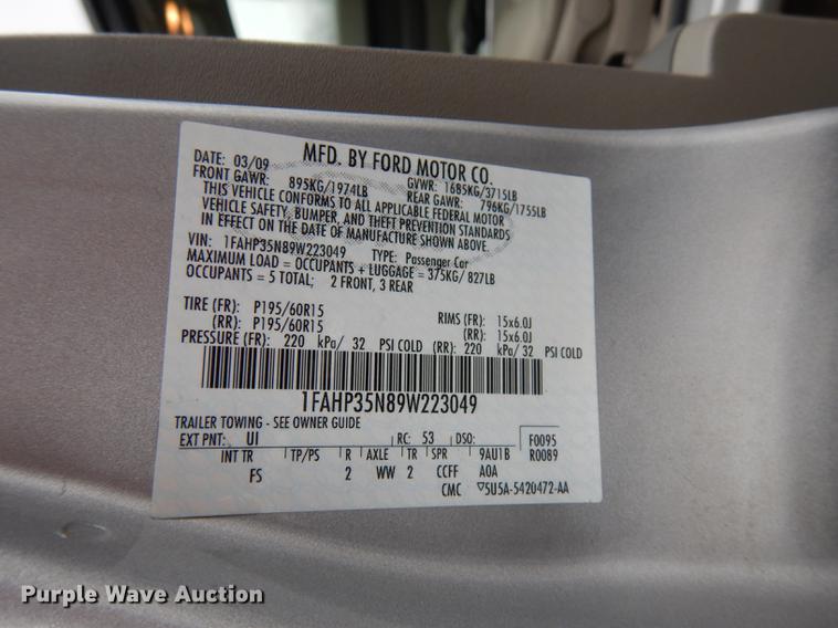 image for item GE9225 2009 Ford Focus