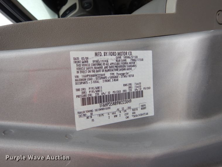 image for item GE9225 2009 Ford Focus
