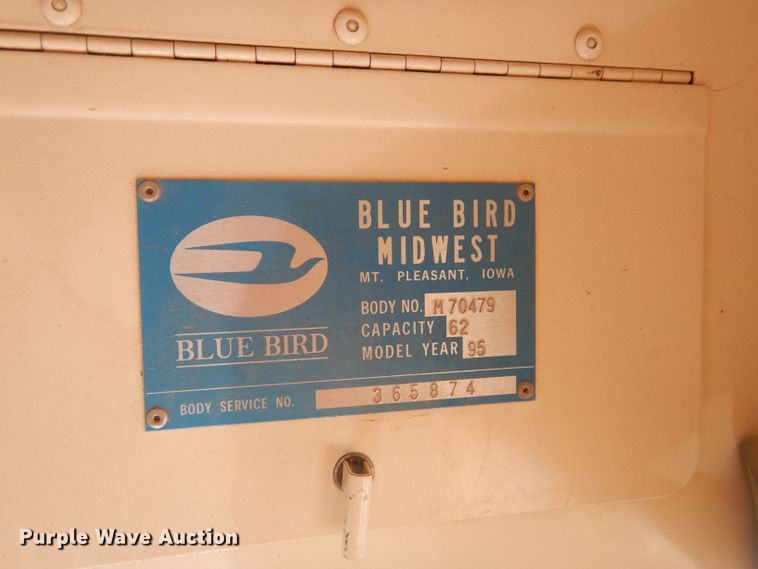 image for item GG9627 1995 Chevrolet Blue Bird school bus