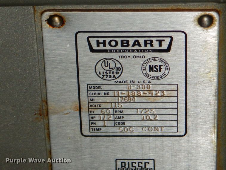 image for item GG9629 Hobart D300 mixer