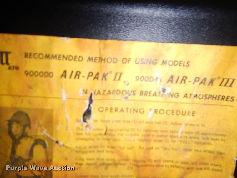 image for item GG9687 Approximately 10 Scott Air-Pak SCBA Snorkel packs